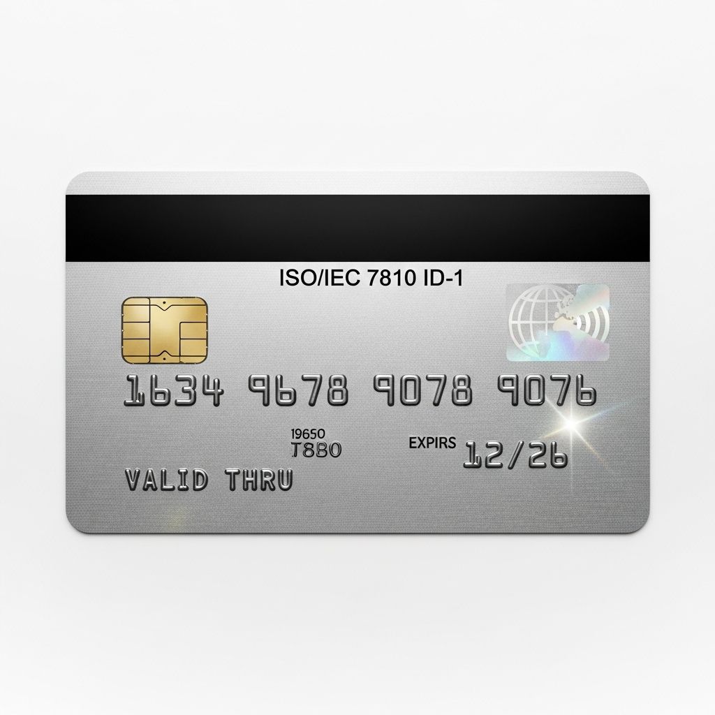 Learn the standardized measurements and physical features that define modern credit cards.