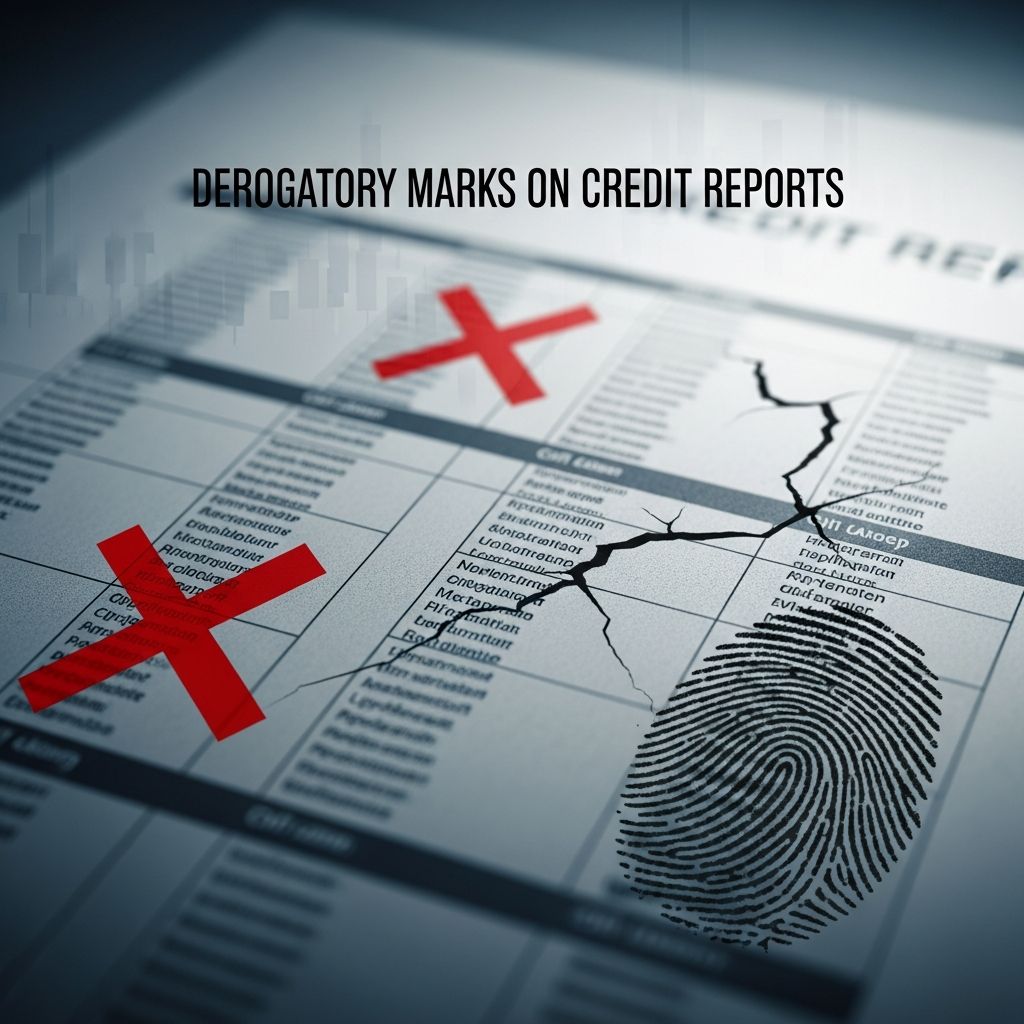 Understand what derogatory marks mean, their lasting effects on your credit score, and proven strategies to recover and rebuild your financial standing effectively.