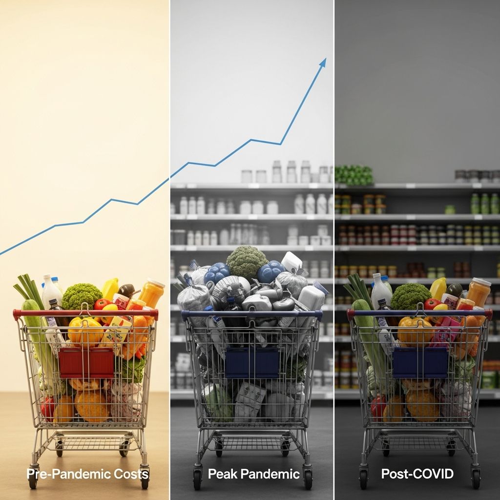 Explore how COVID-19 transformed grocery prices, from initial shocks to lasting increases, and strategies for managing rising food expenses.