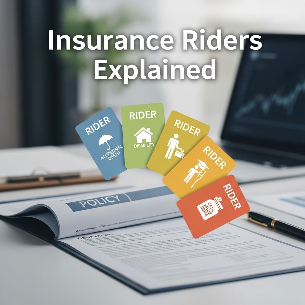 Discover how insurance riders enhance your policy with tailored protection for life's uncertainties and valuable assets.