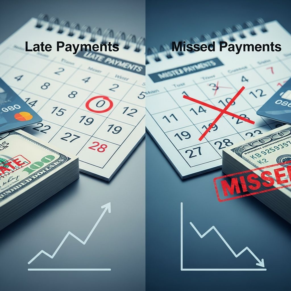 Discover how late payments differ from missed ones, their effects on credit scores, fees, and strategies to protect your financial health effectively.