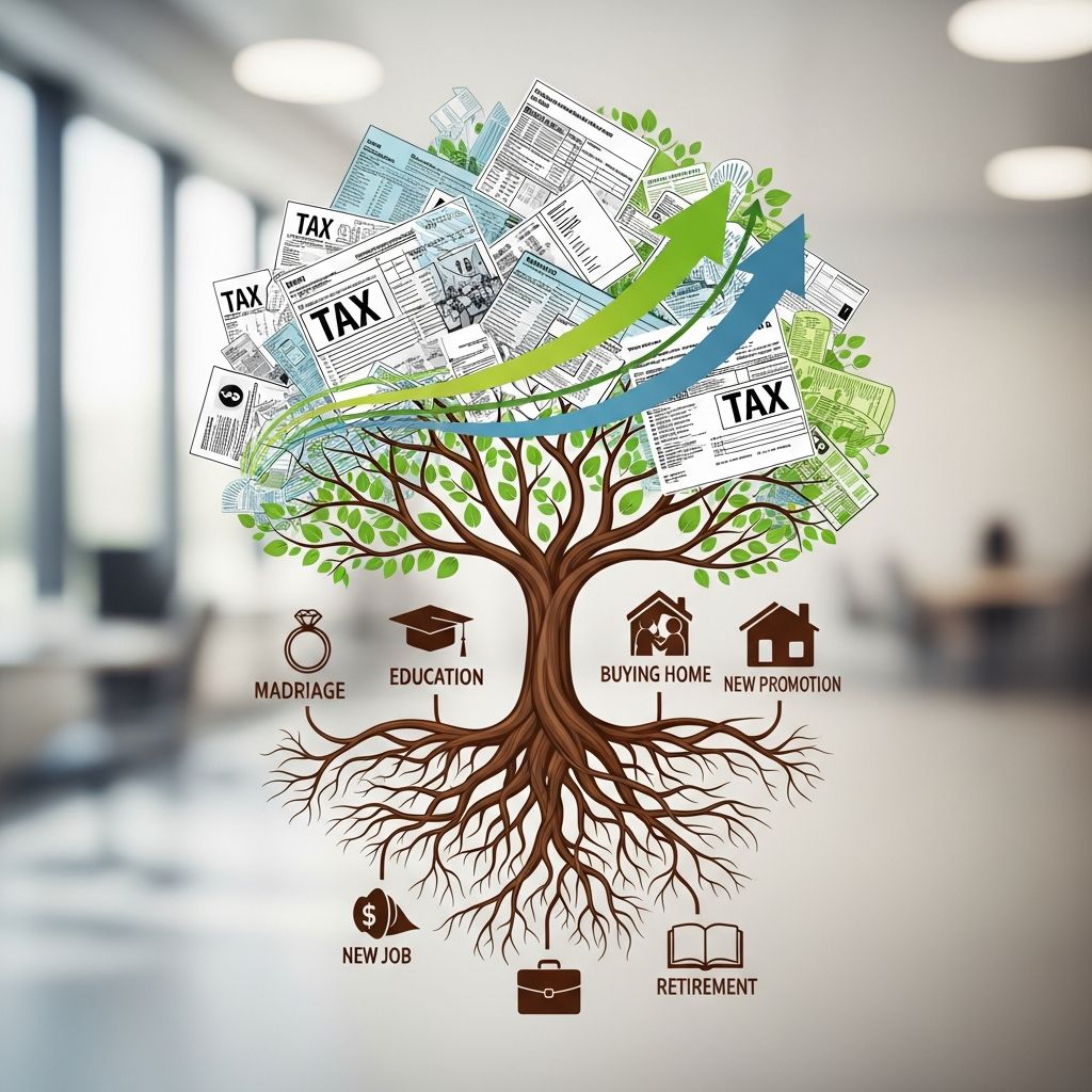 Discover how major personal milestones like marriage, job shifts, and home purchases can alter your tax landscape and strategies for optimization.