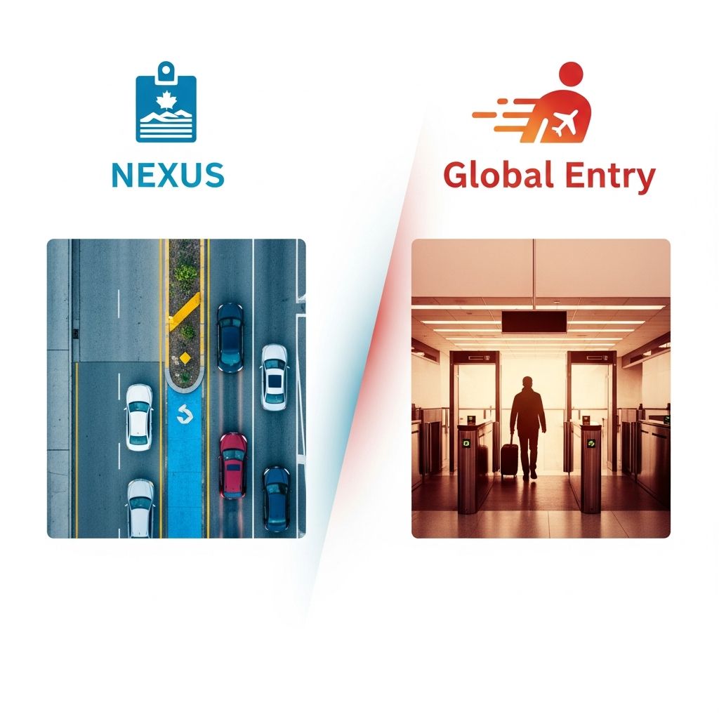Discover which U.S.-Canada border program saves you time: NEXUS for land crossings or Global Entry for air travel, with credit card perks.