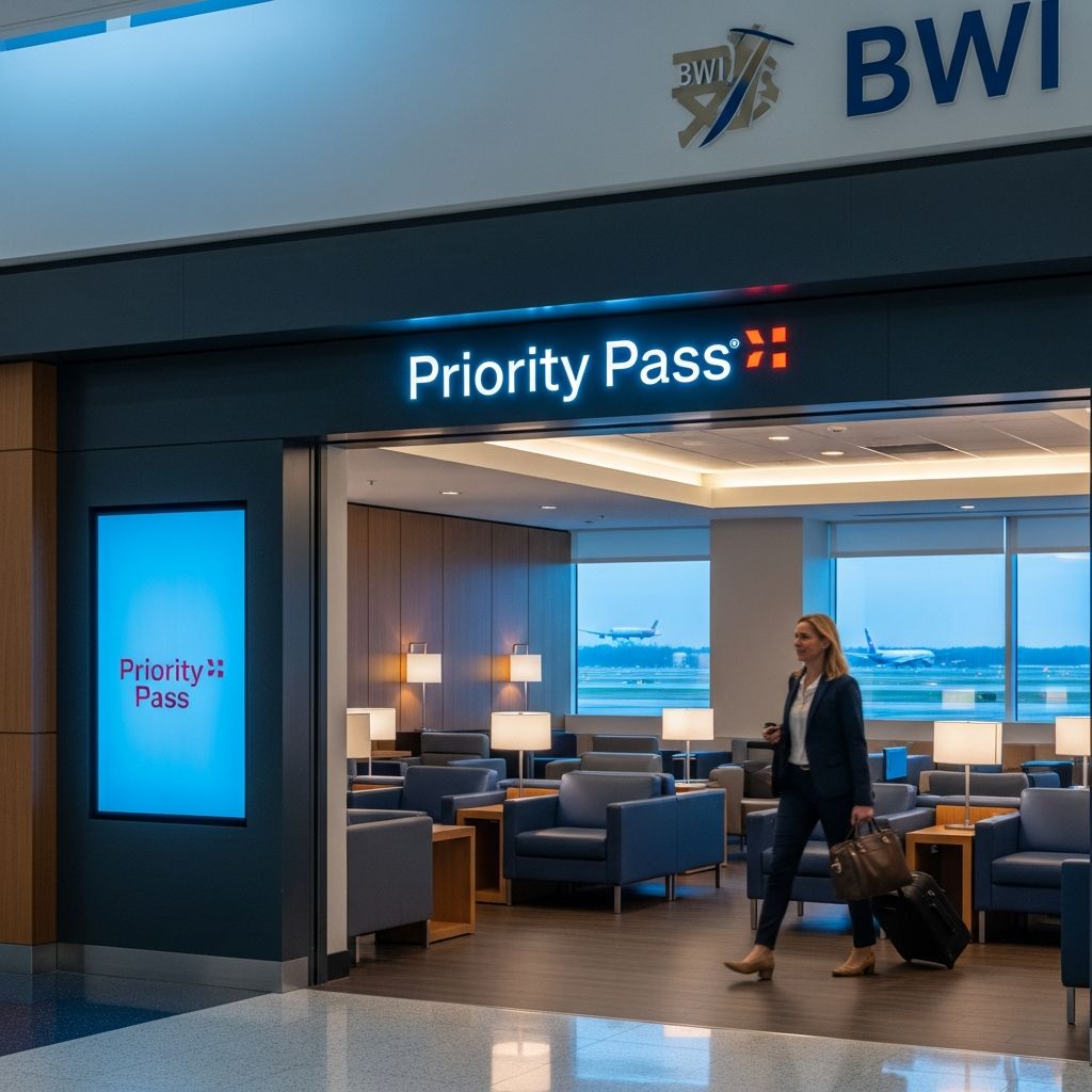 Unlock premium lounge perks at Baltimore-Washington International Airport with Priority Pass for stress-free travel.