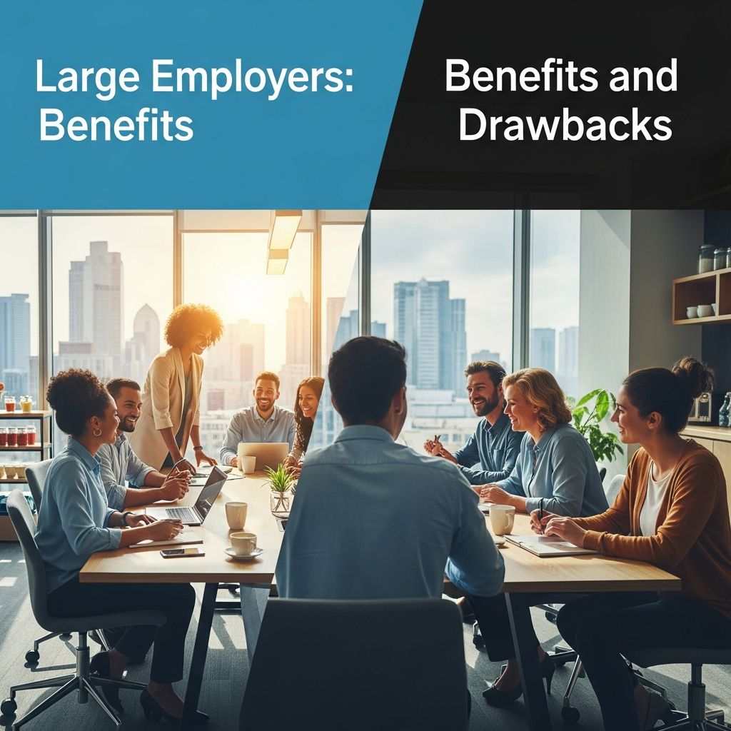 Explore the key advantages like robust benefits and stability alongside challenges such as bureaucracy in working for major corporations.
