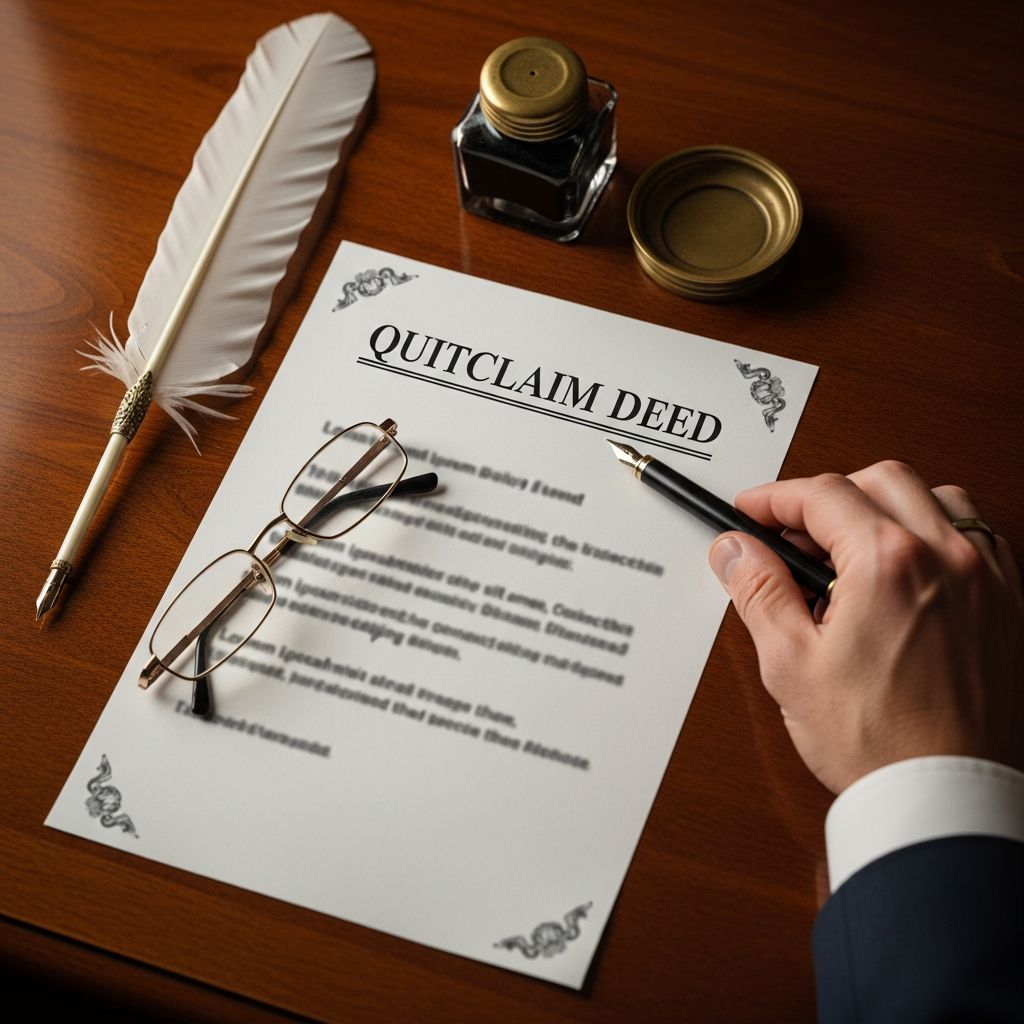 Discover how quitclaim deeds work, their uses, risks, and steps to use one safely in property transfers.