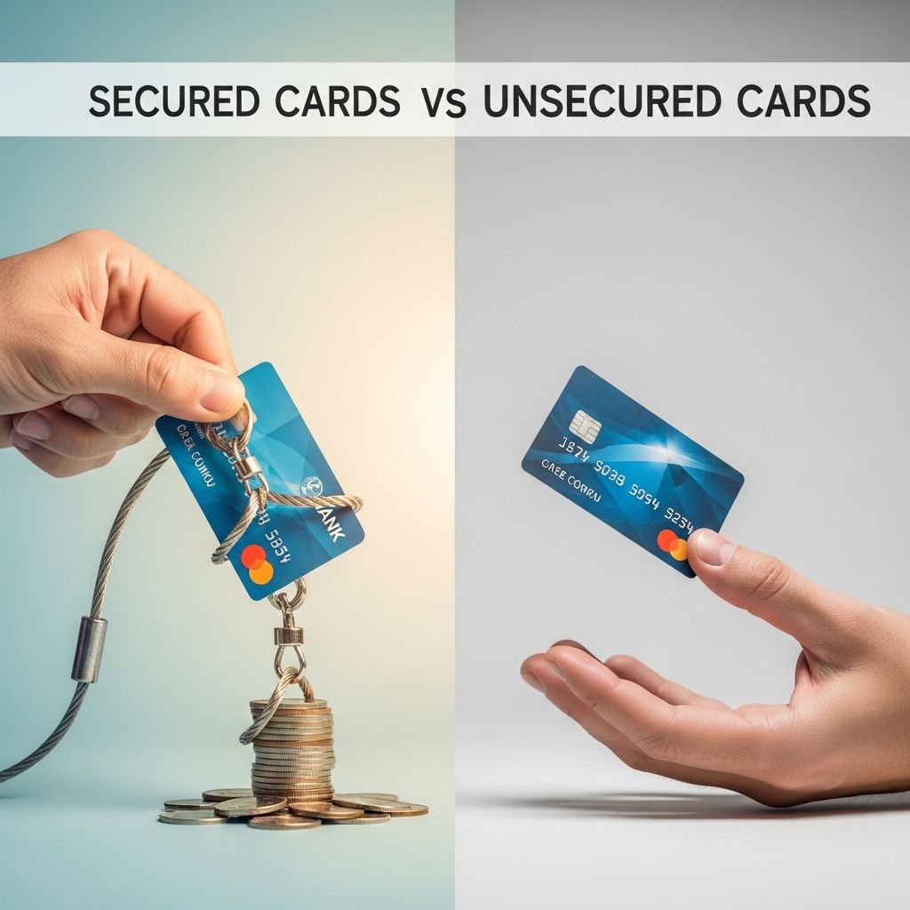Discover the differences between secured and unsecured credit cards to choose the best option for building or strengthening your credit profile effectively.