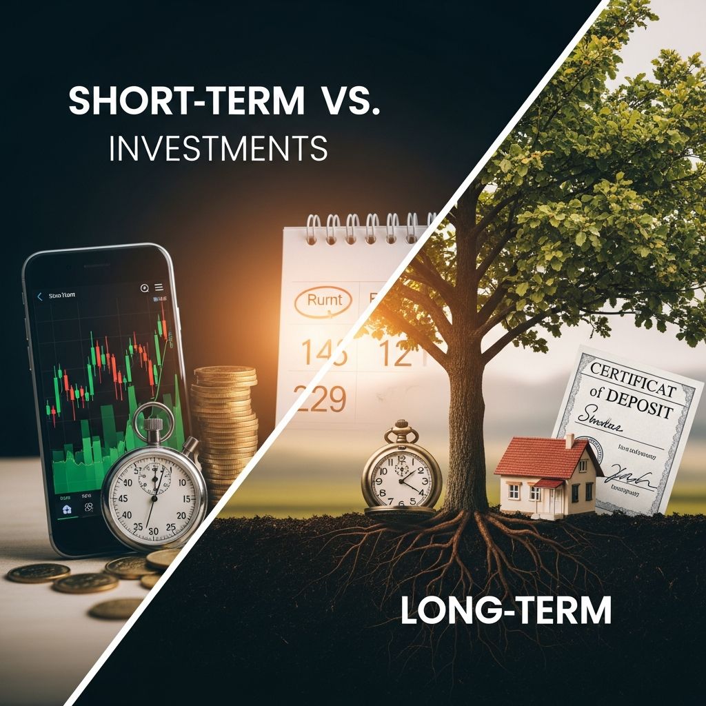 Discover how short-term and long-term investments differ in risk, returns, and goals to build a balanced financial strategy for your future.