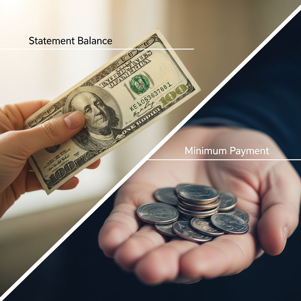 Discover the key differences between statement balance and minimum payment to avoid interest charges and boost your credit health effectively.