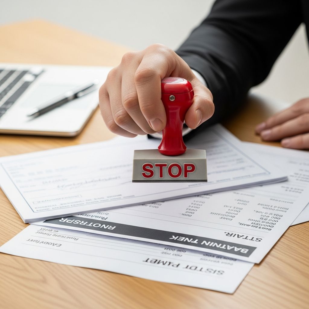 Master the process of halting checks and electronic payments to safeguard your finances effectively.