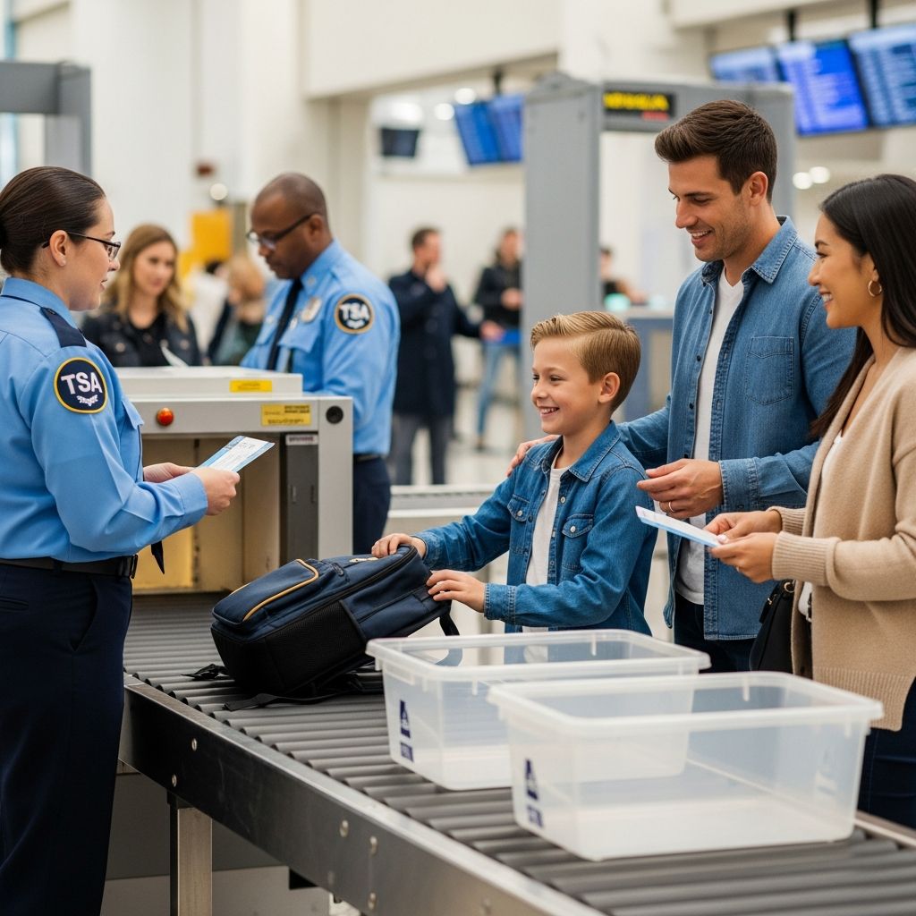 Navigate airport security smoothly with children: ID exemptions, unaccompanied minor policies, and PreCheck access explained.