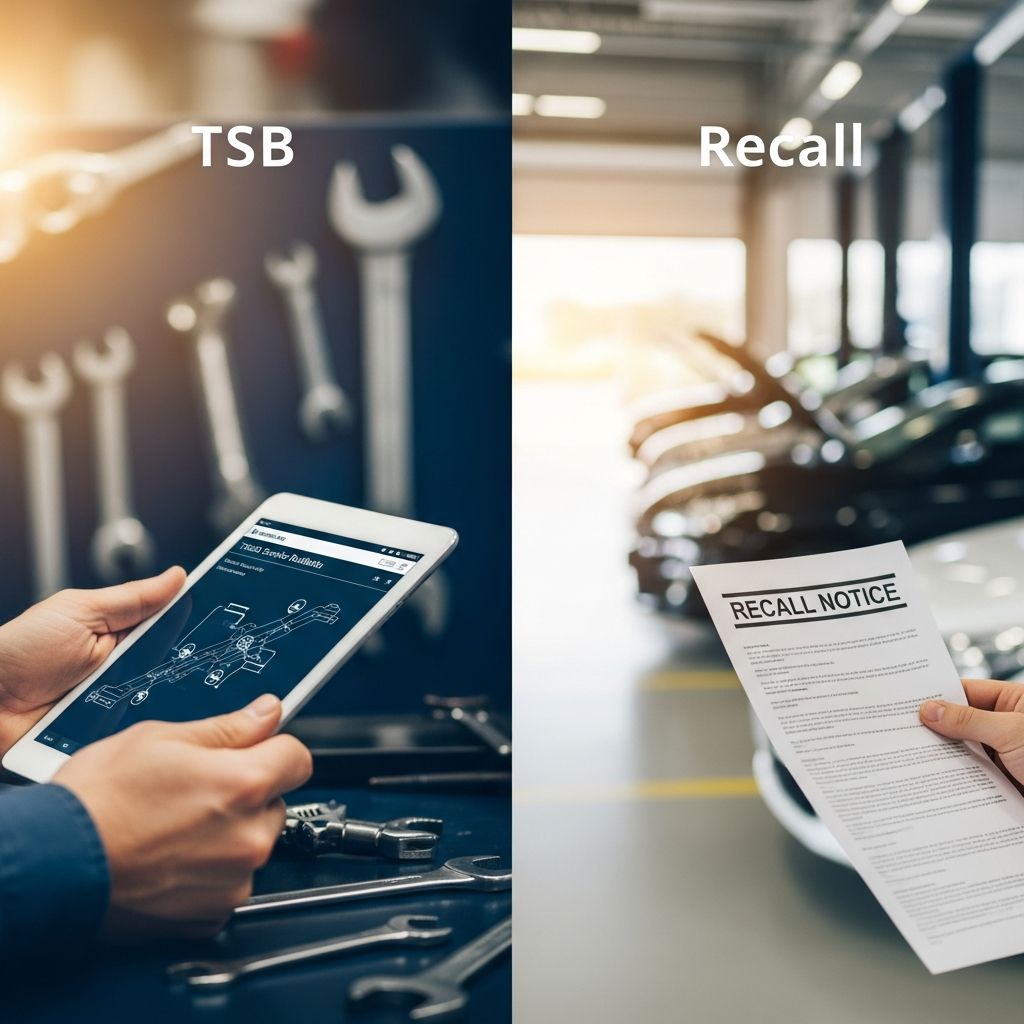 Understand the vital distinctions between Technical Service Bulletins and vehicle recalls to protect your car and ensure road safety effectively.