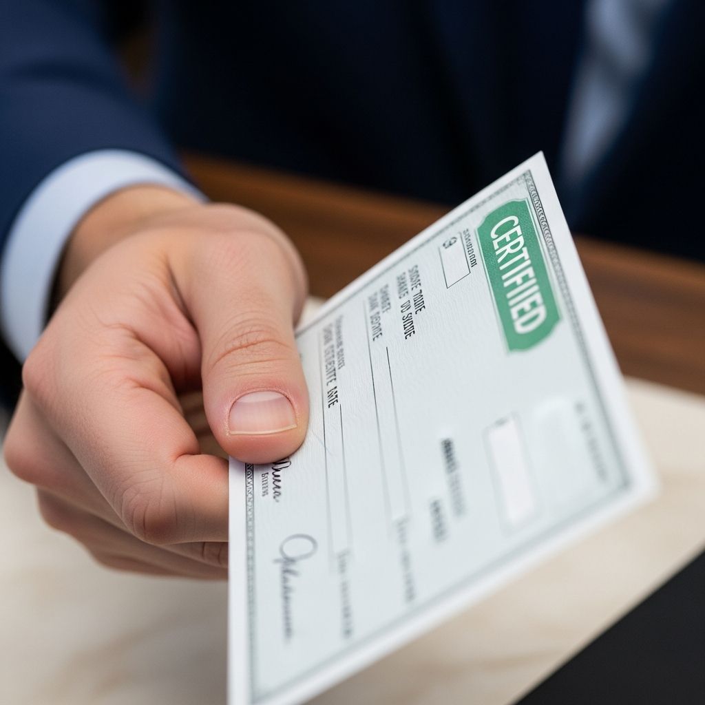 Discover how certified checks offer secure payment options for major transactions, ensuring funds are verified and protected by your bank.