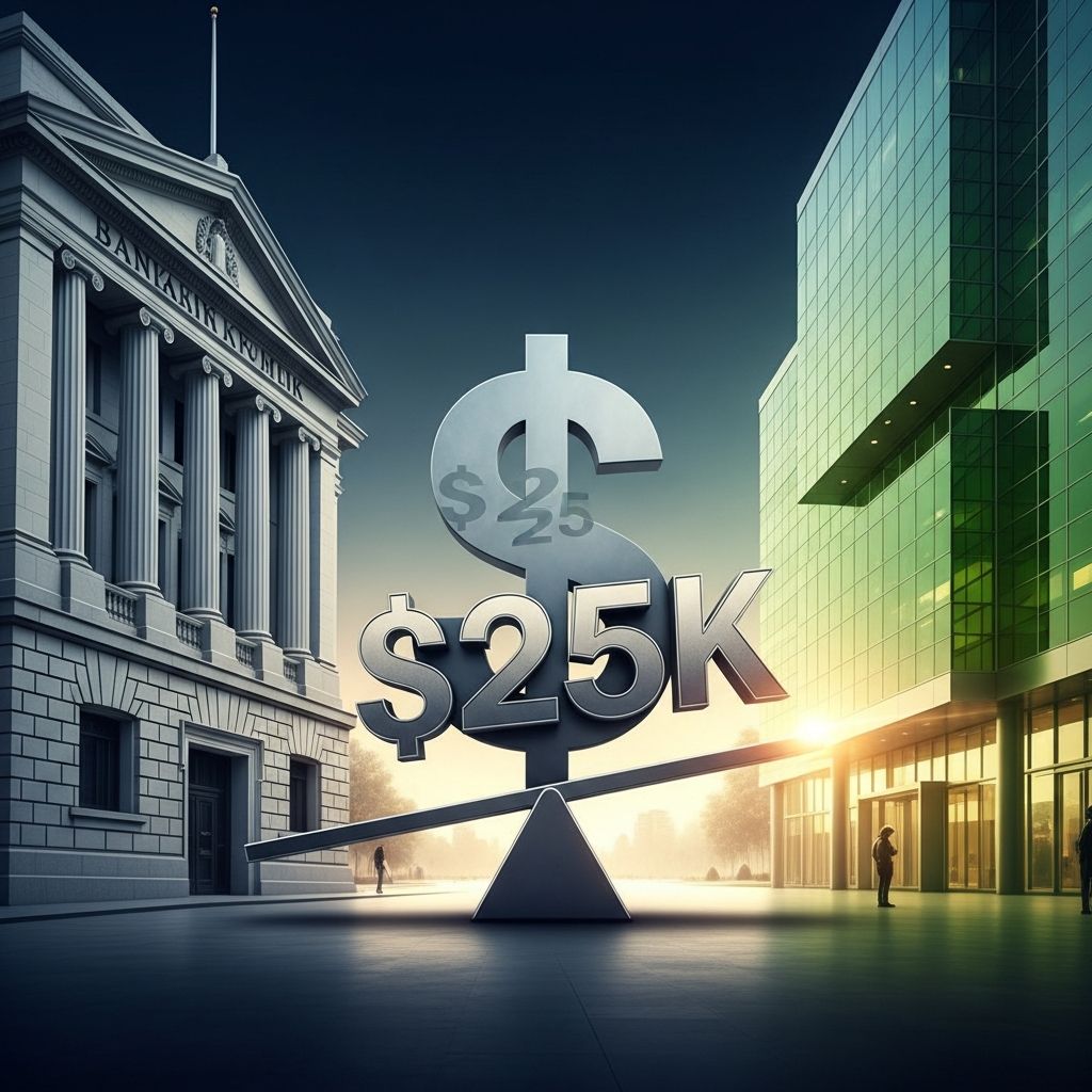 Discover how $25,000 grows differently in traditional big bank savings versus high-yield accounts, with real rate comparisons and growth projections.