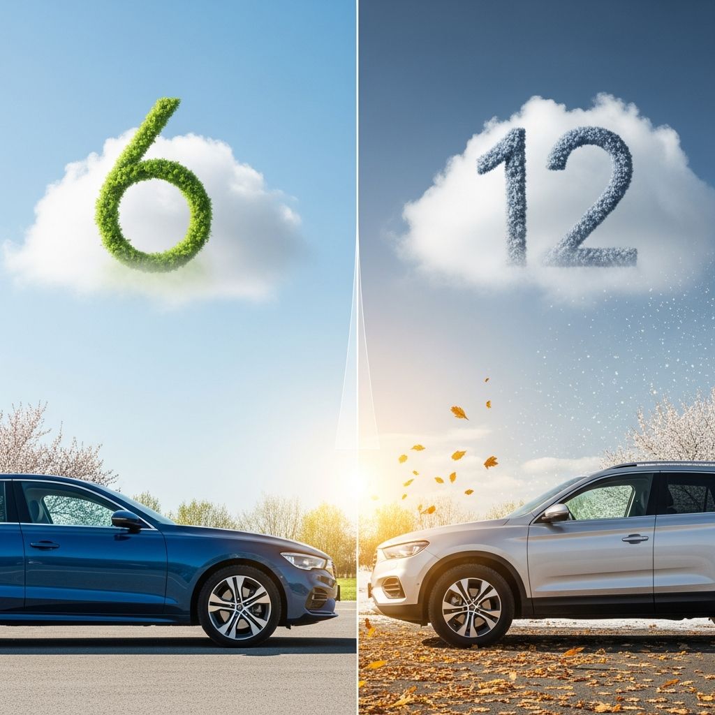 Discover the key differences between 6-month and 12-month car insurance policies to choose the best option for your budget and driving needs.