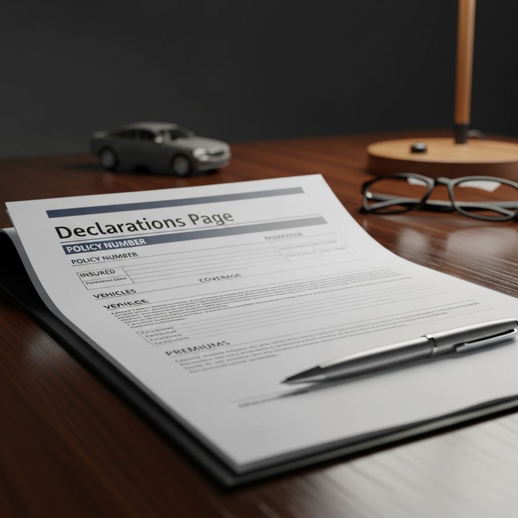 Unlock the essentials of your car insurance policy with this comprehensive guide to understanding and using your declarations page effectively.