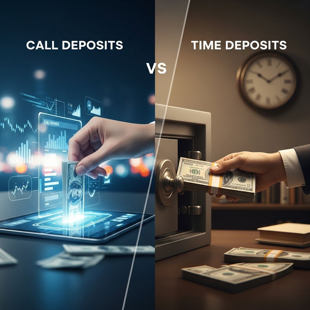 Discover how call deposits and time deposits differ in liquidity, returns, and suitability for your savings strategy to optimize your financial choices.
