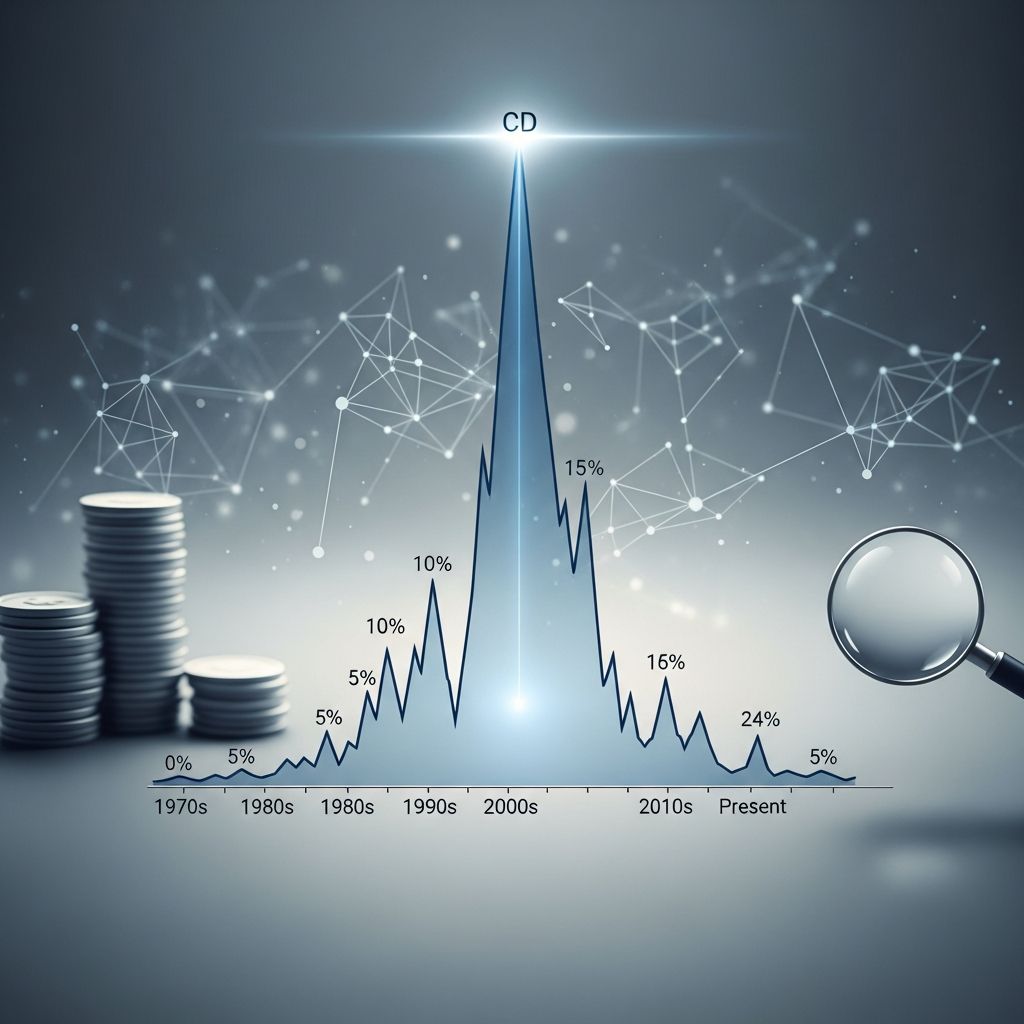Discover how certificate of deposit rates have evolved over decades, from double-digit highs in the 1980s to modern lows and recent surges.