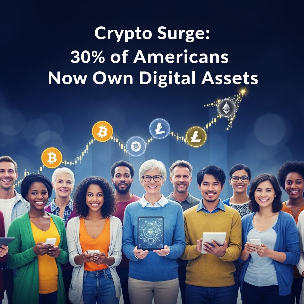 New data shows cryptocurrency ownership hitting 30% in the U.S., with rising investments and merchant adoption signaling mainstream momentum.