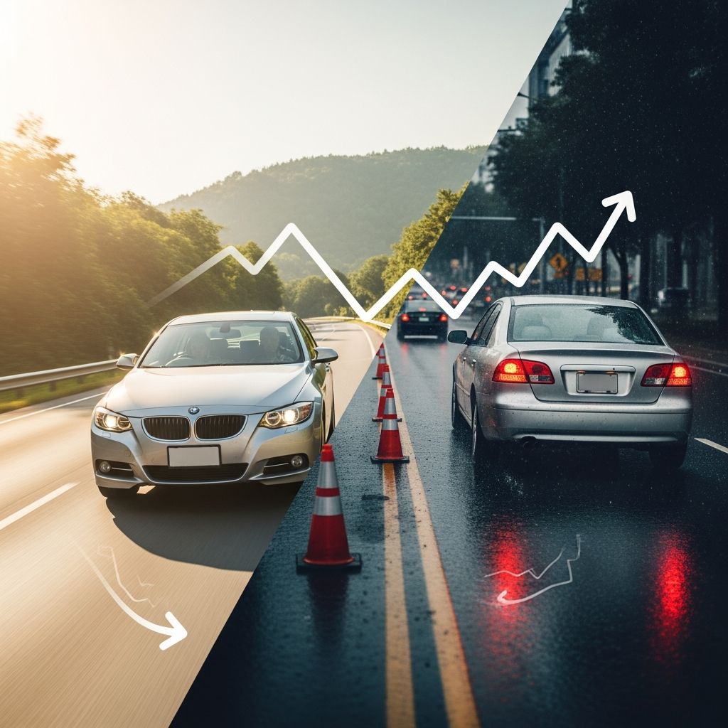 Discover how traffic violations, accidents, and DUIs dramatically alter your car insurance premiums across states.