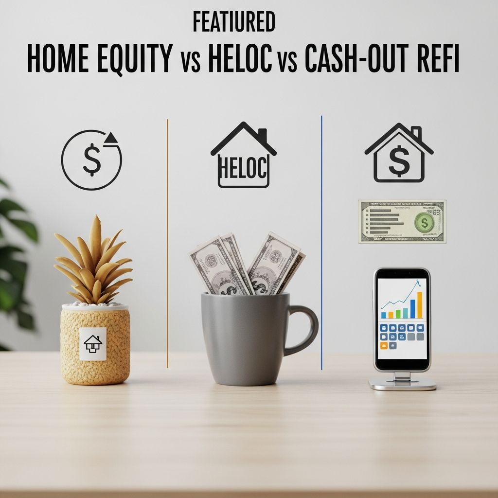 Unlock your home's value wisely: Compare home equity loans, HELOCs, and cash-out refinances to find the best fit for your needs.