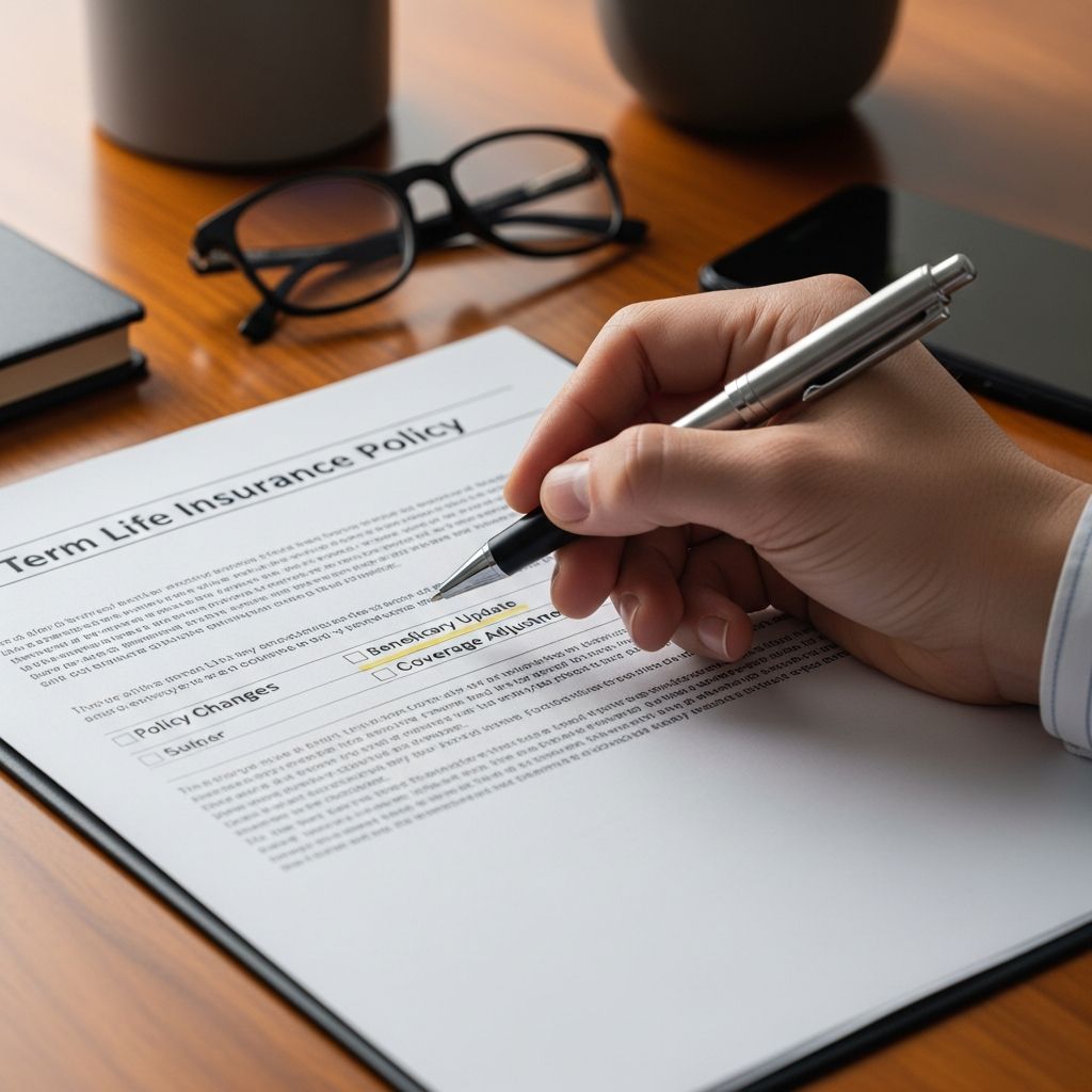 Explore practical ways to adjust your term life insurance for ongoing protection without coverage gaps.