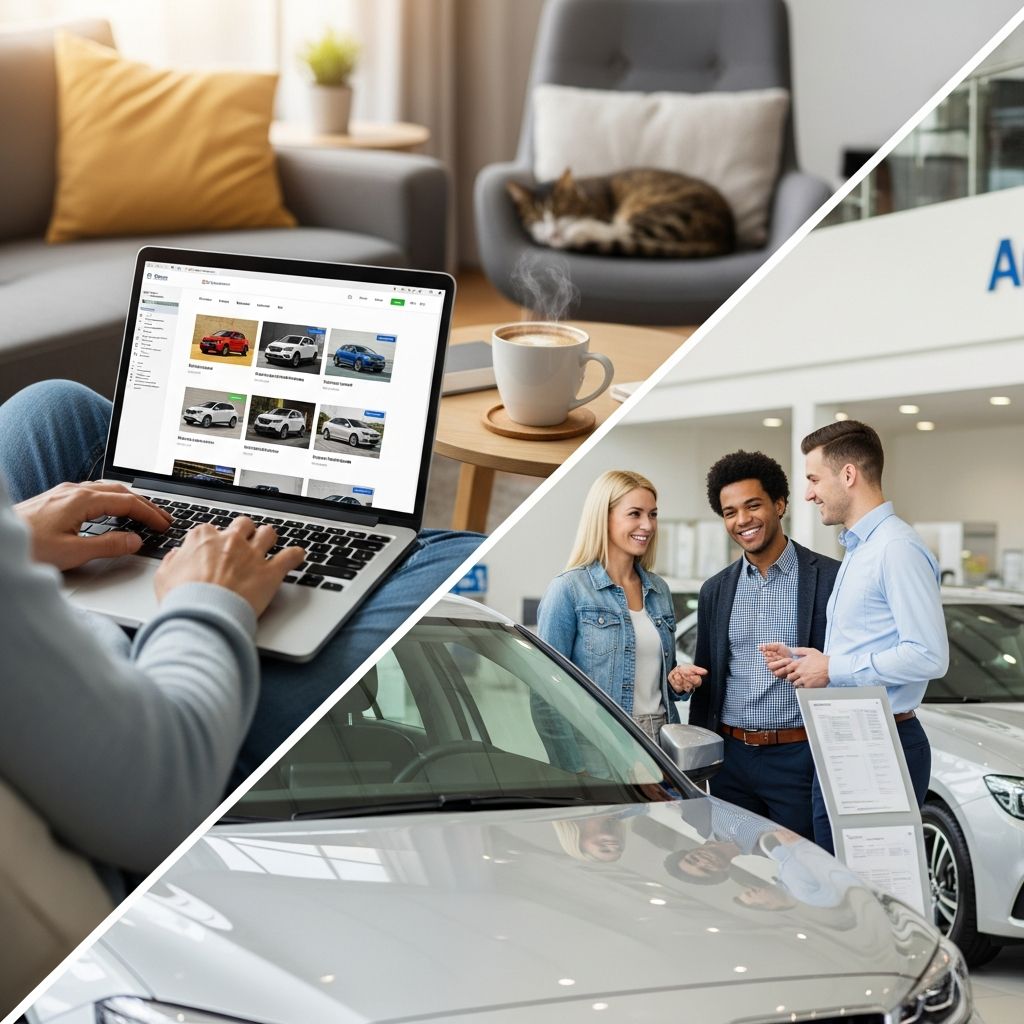 Discover the advantages, drawbacks, and smart strategies for purchasing your next vehicle digitally or at a dealership to make an informed choice.
