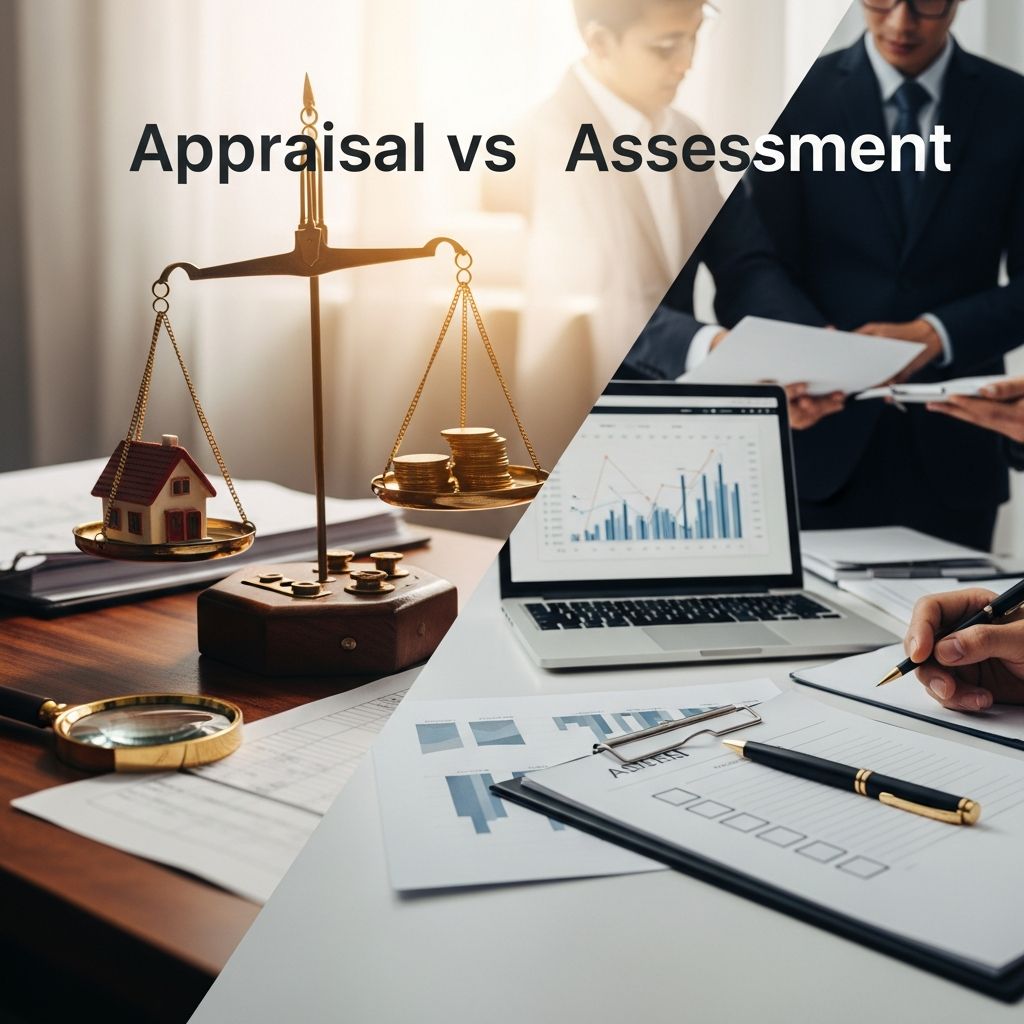 Discover how property appraisals for mortgages differ from tax assessments, and why both matter for buyers and owners.