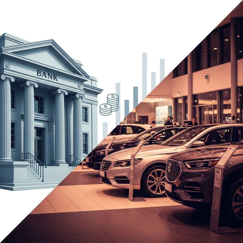 Bank vs. Dealership Auto Financing: Where Americans Borrow Explore how Americans choose between bank and dealership financing for vehicle purchases.