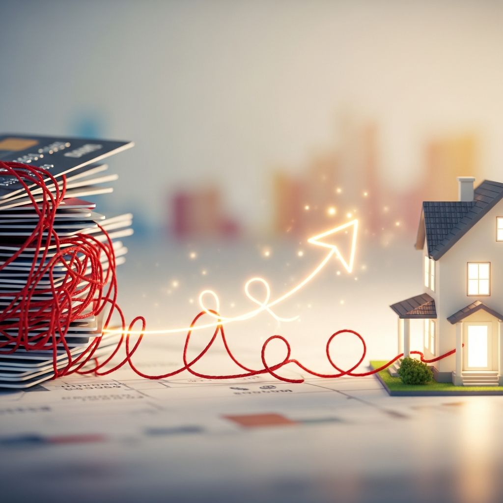 Explore how tackling credit card balances impacts mortgage approval, rates, and your financial future when buying a home.
