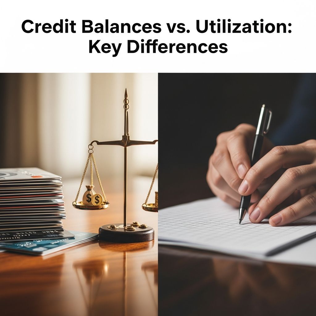 Discover how credit card balances differ from utilization rates and master both to boost your credit score effectively.