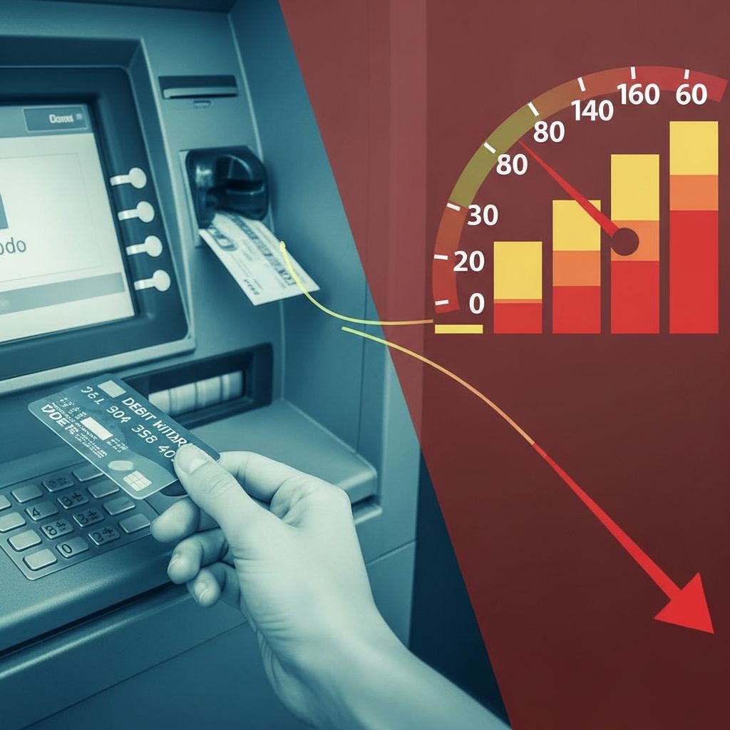 Discover why pulling cash from your debit card won't ding your credit score, but understand the nuances of banking habits and financial health.