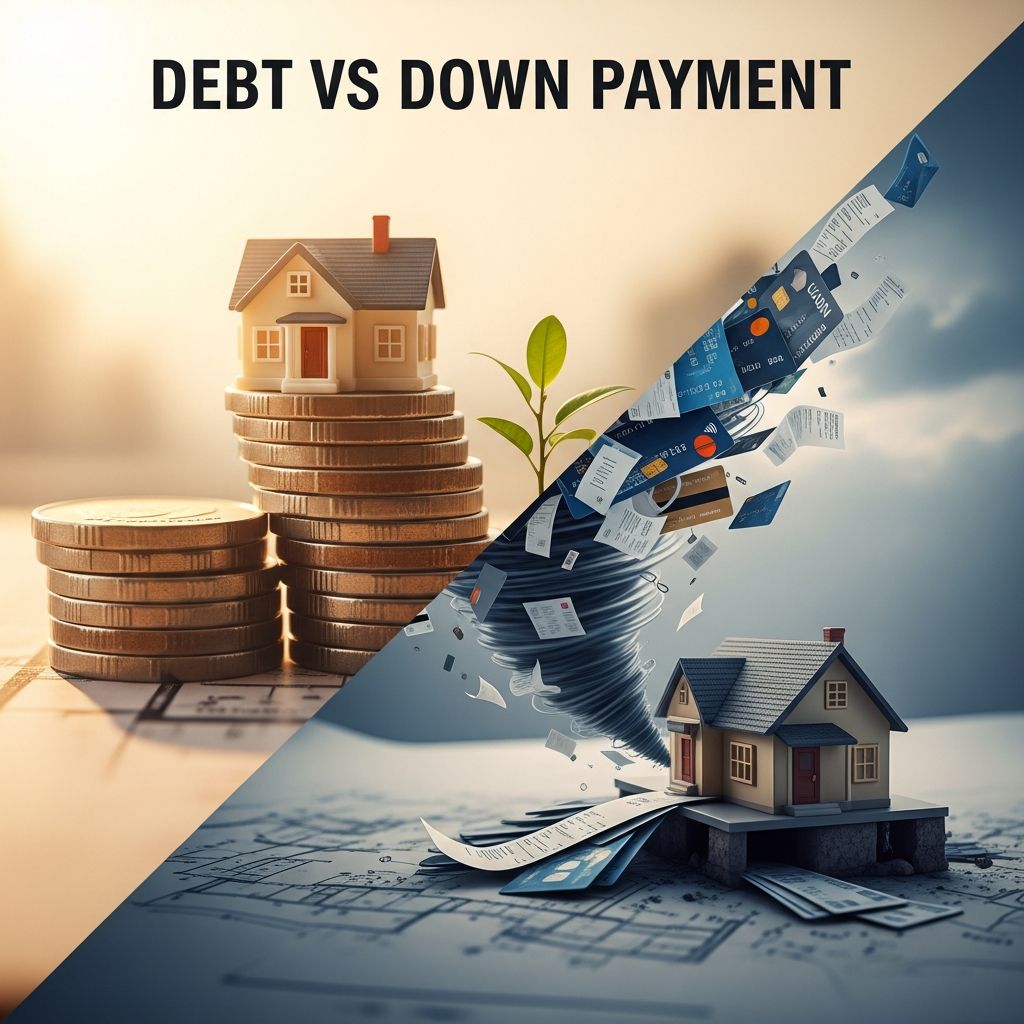 Discover whether tackling debt or building your home down payment first leads to better financial outcomes and mortgage approval odds.