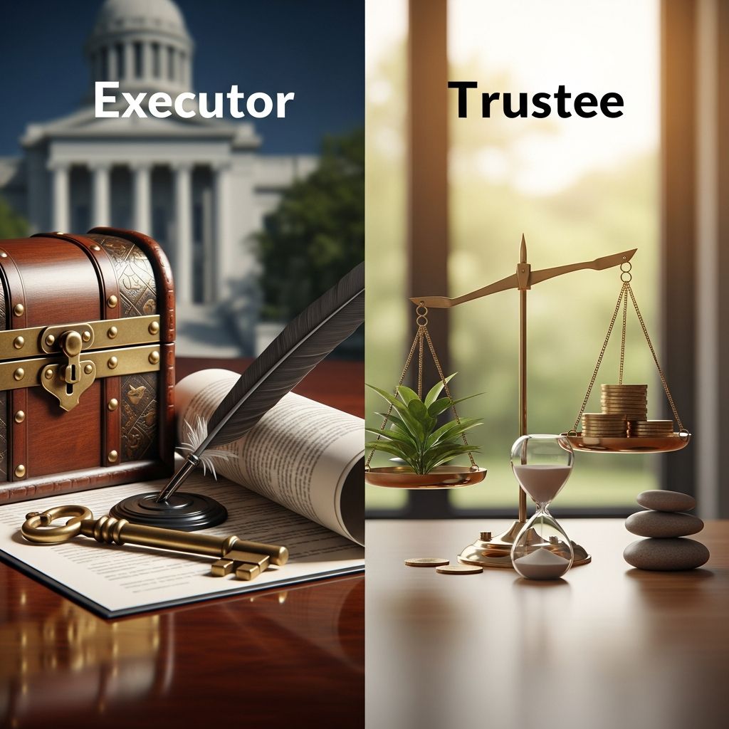 Understand the distinct roles of executors and trustees in managing estates and trusts to make informed choices for your legacy.