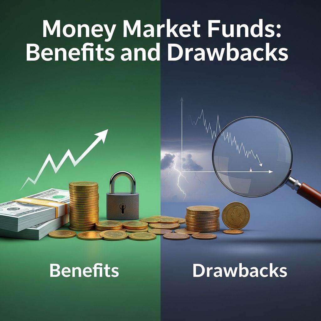 Explore the advantages of liquidity and stability in money market funds alongside key risks like low returns and potential NAV fluctuations for informed investing.