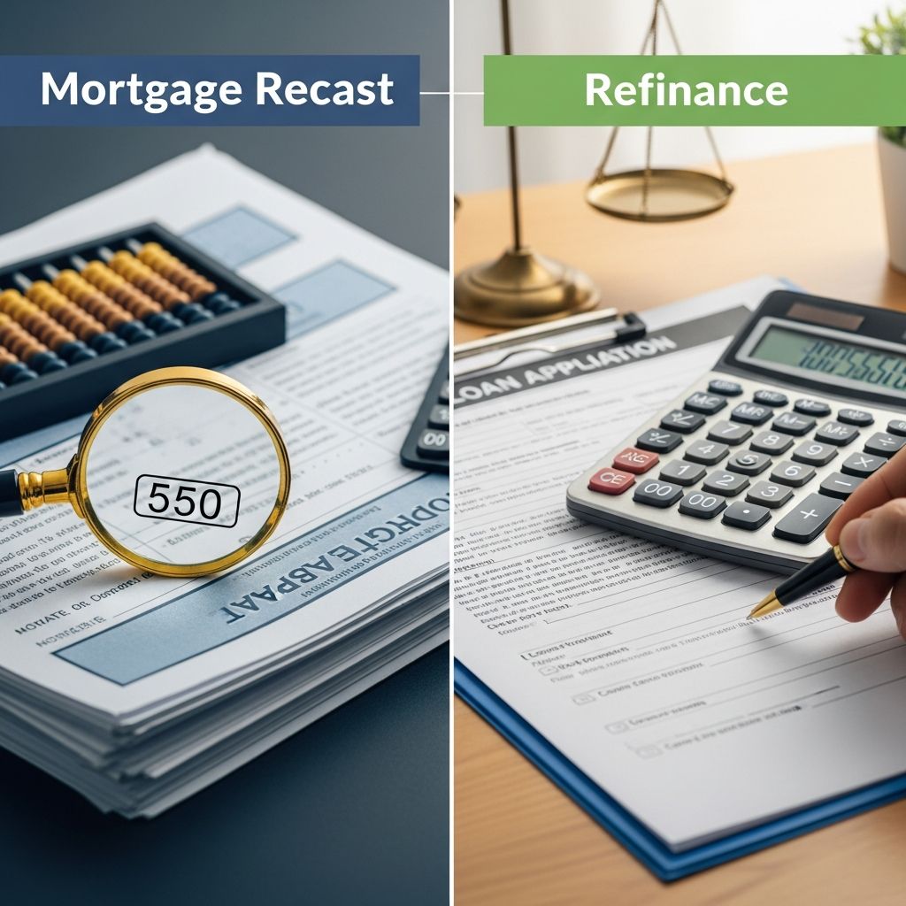 Understand how recasting and refinancing differ to make informed decisions about your home loan.