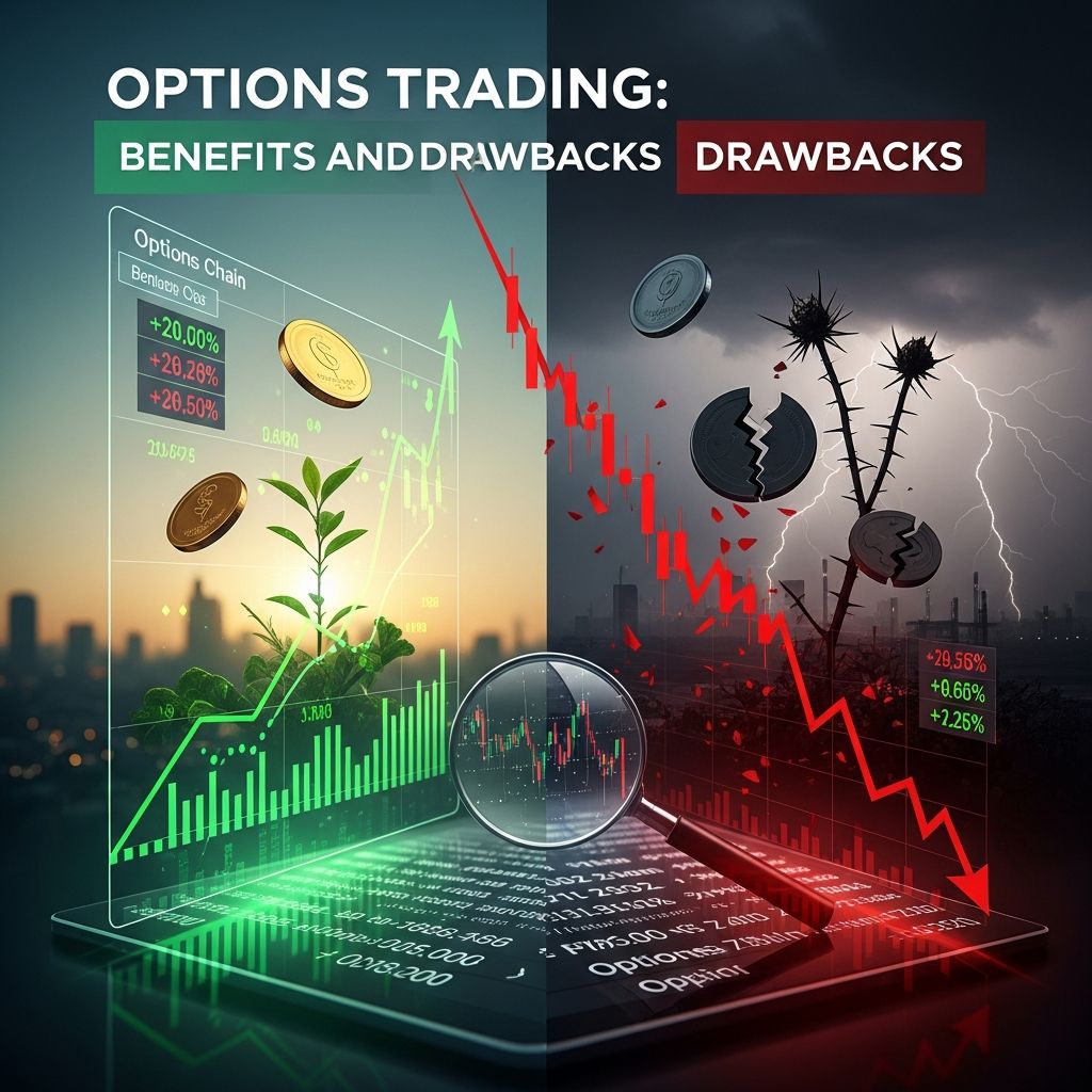 Explore the strategic advantages and significant risks of options trading to decide if it fits your investment goals.