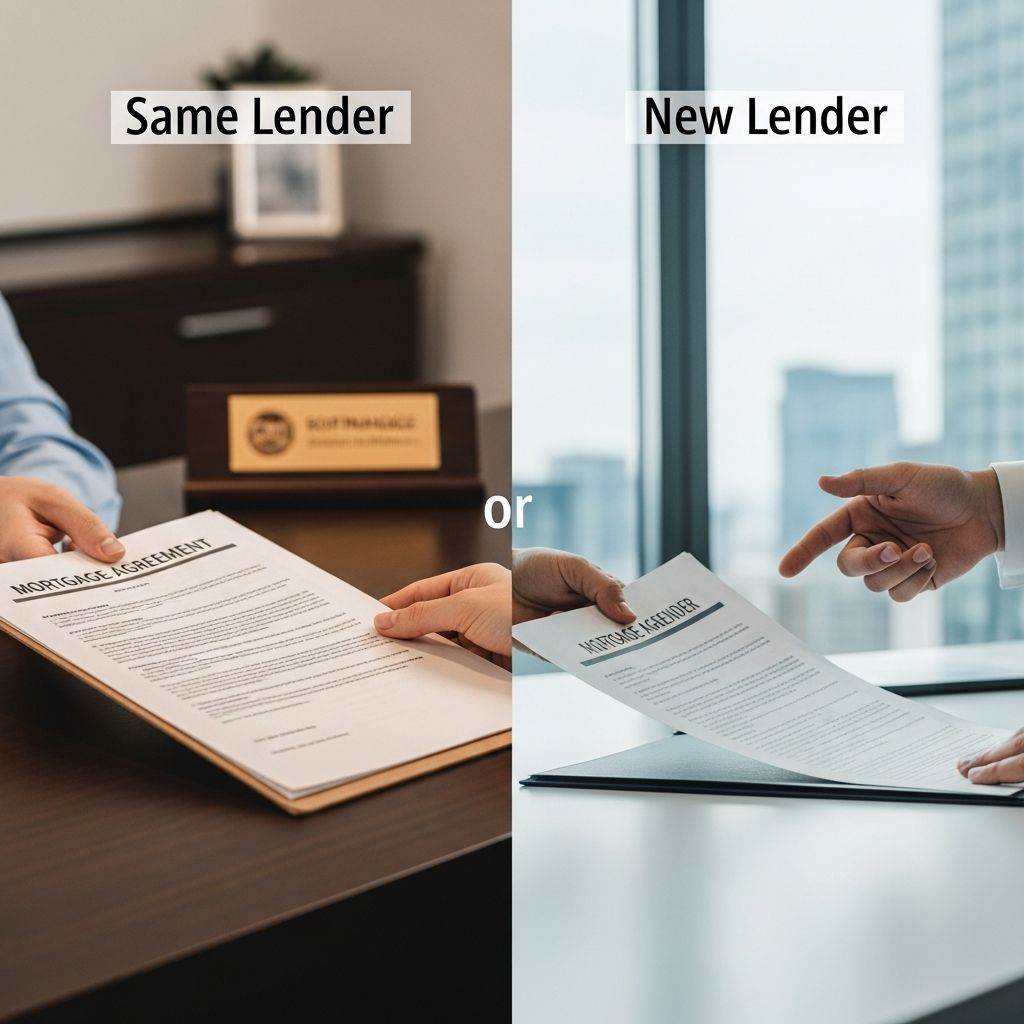Discover if sticking with your current mortgage lender for refinancing saves time and money, or if shopping around unlocks better rates and terms.