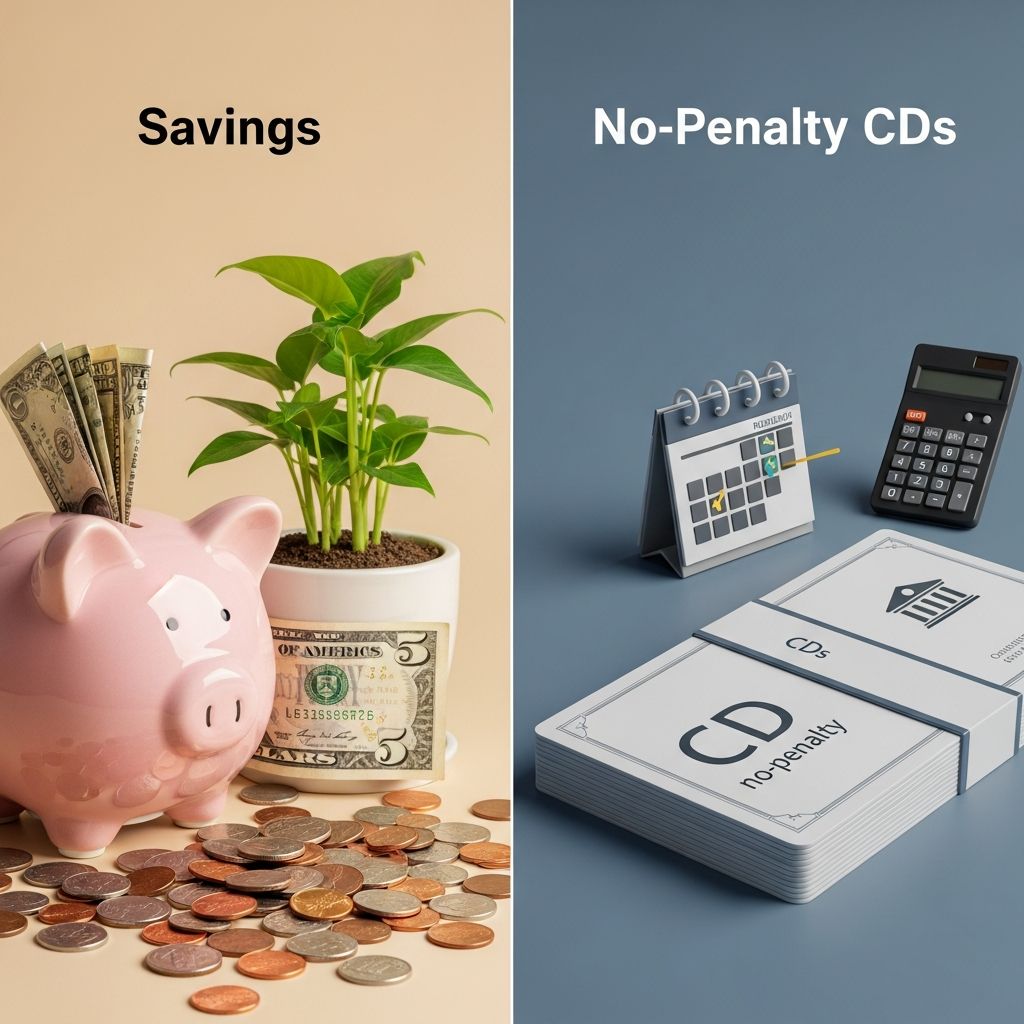 Discover how savings accounts stack up against no-penalty CDs for flexibility, rates, and smart saving strategies in today's market.