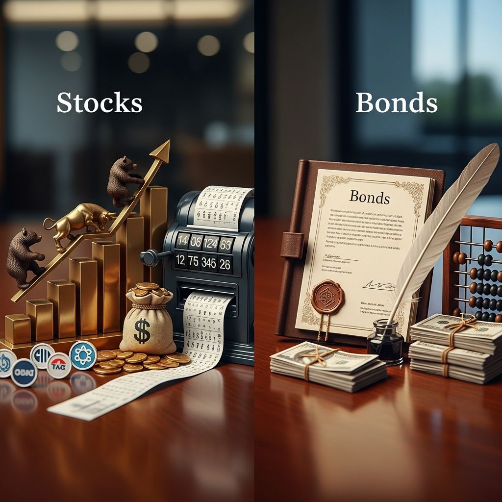 Discover how stocks and bonds differ in risk, returns, and role in your portfolio for smarter investing decisions.