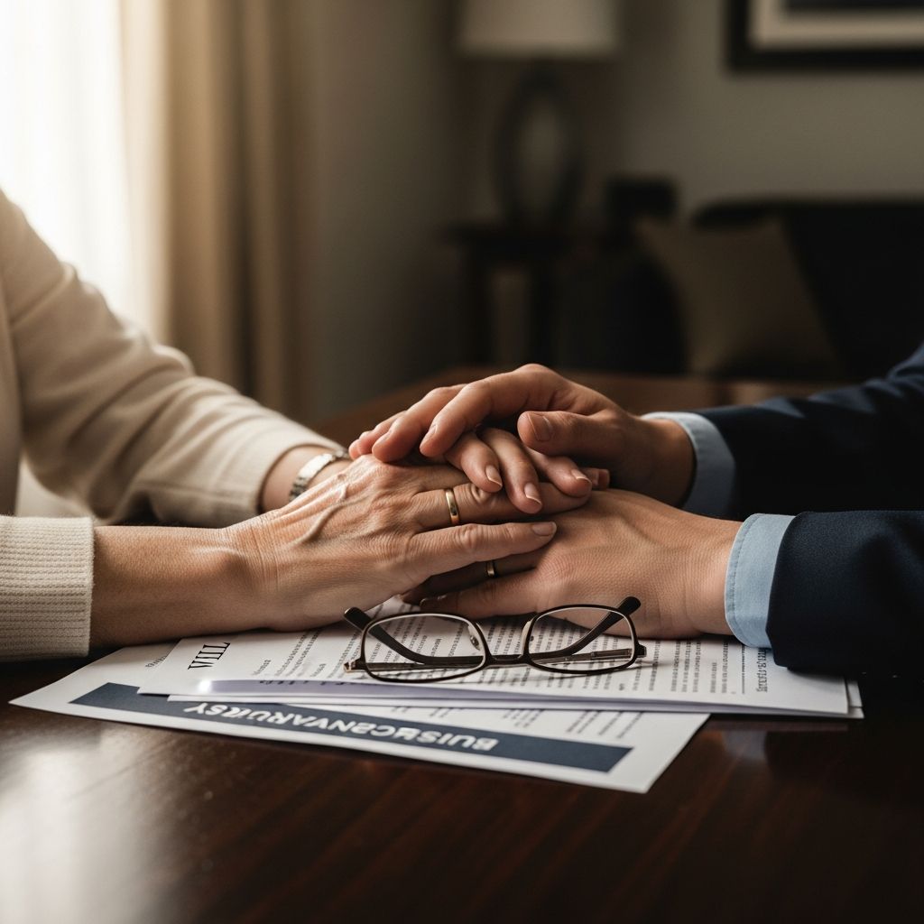 Essential guide to managing income loss, debts, benefits, and taxes after losing a spouse for financial stability.