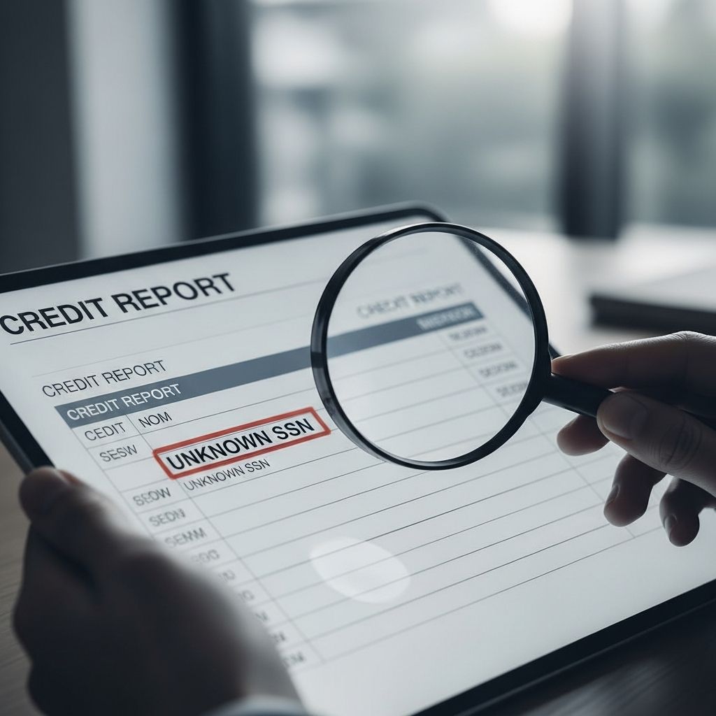 Discover why an unfamiliar Social Security number on your credit report demands immediate action to shield your finances from identity thieves.
